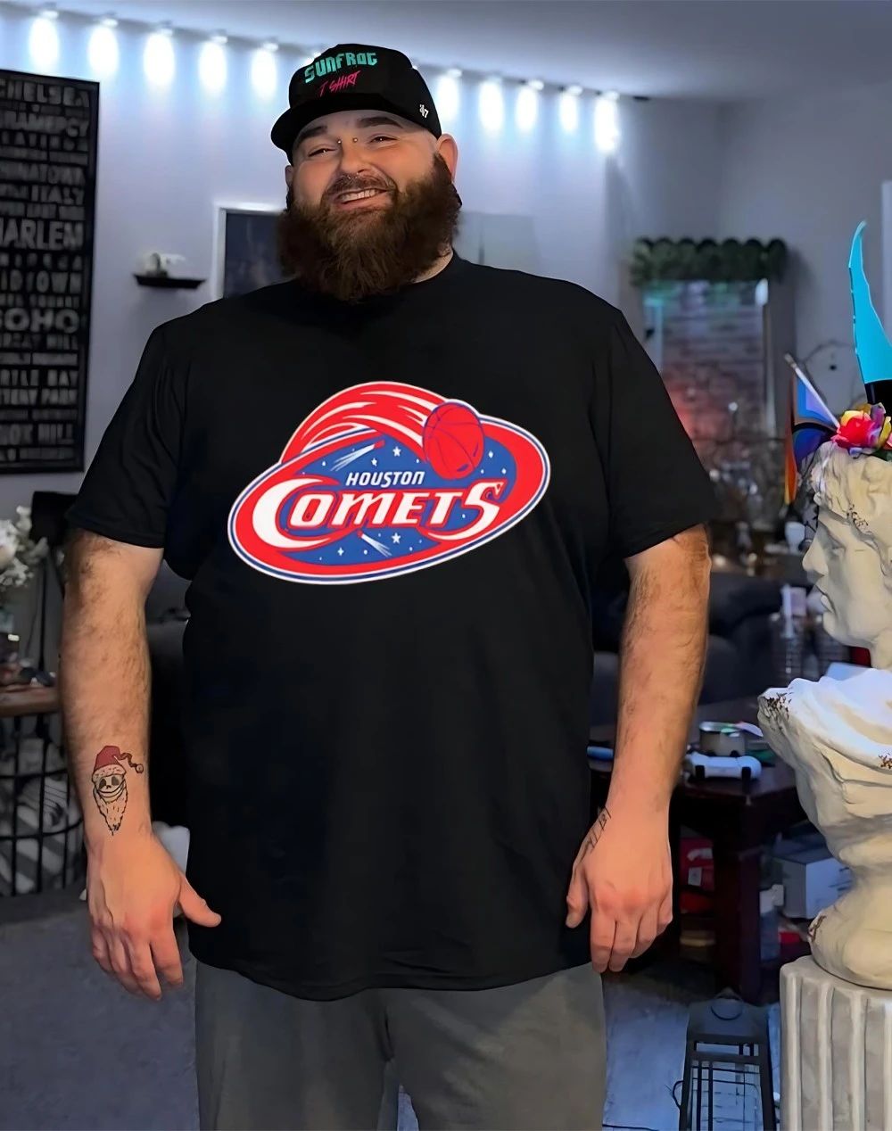 Red Vanvleet Rockin A Houston Comets shirt