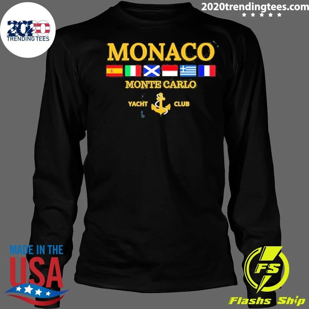 Monaco Monte Carlo Yacht Club Sailing Flag Shirt