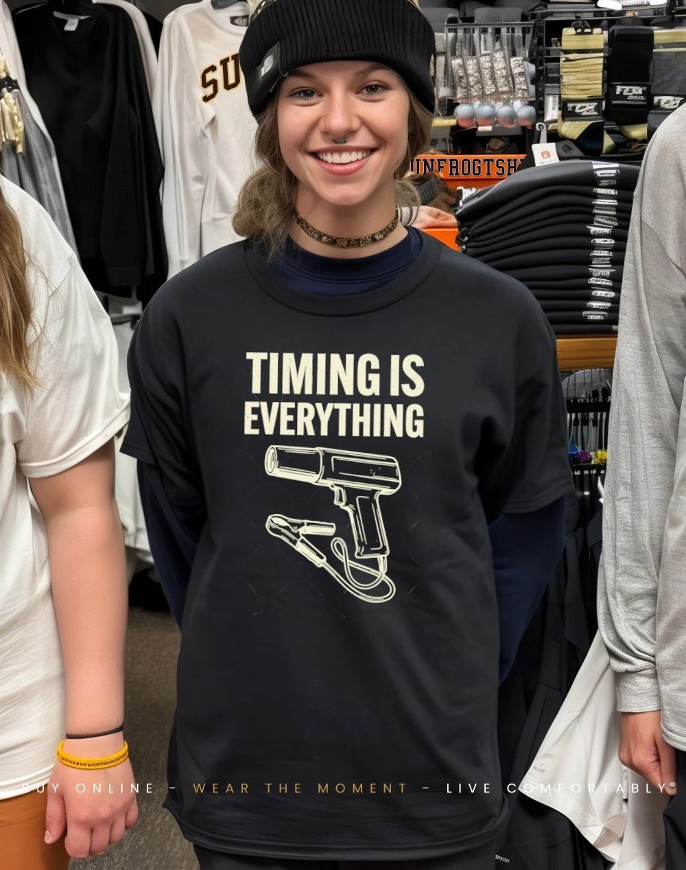 Timing is everything mechanic garage humor shirt
