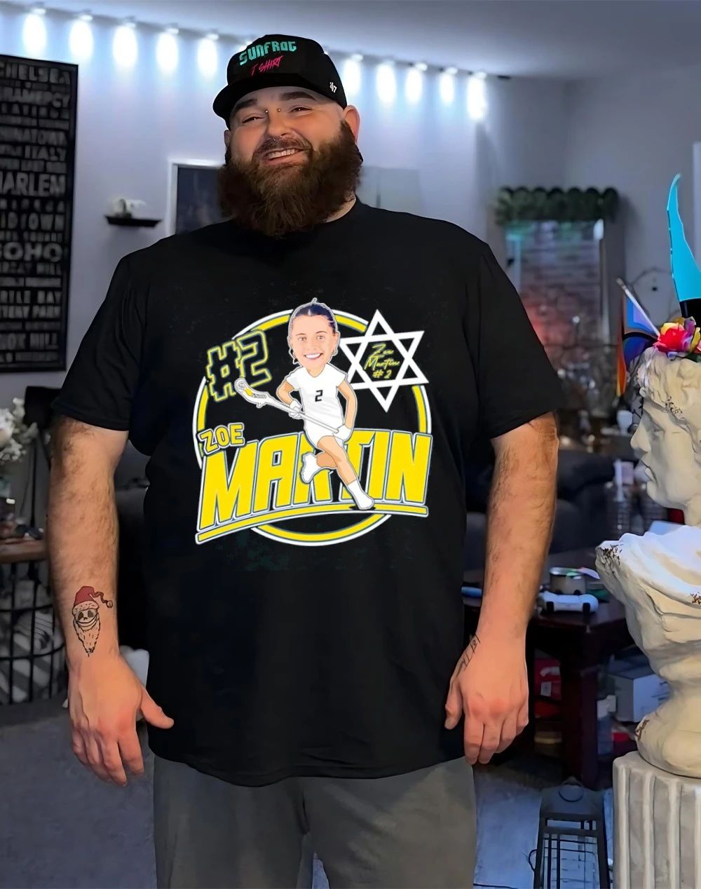 Zoe Martin Michigan Lacrosse caricature 2026 shirt