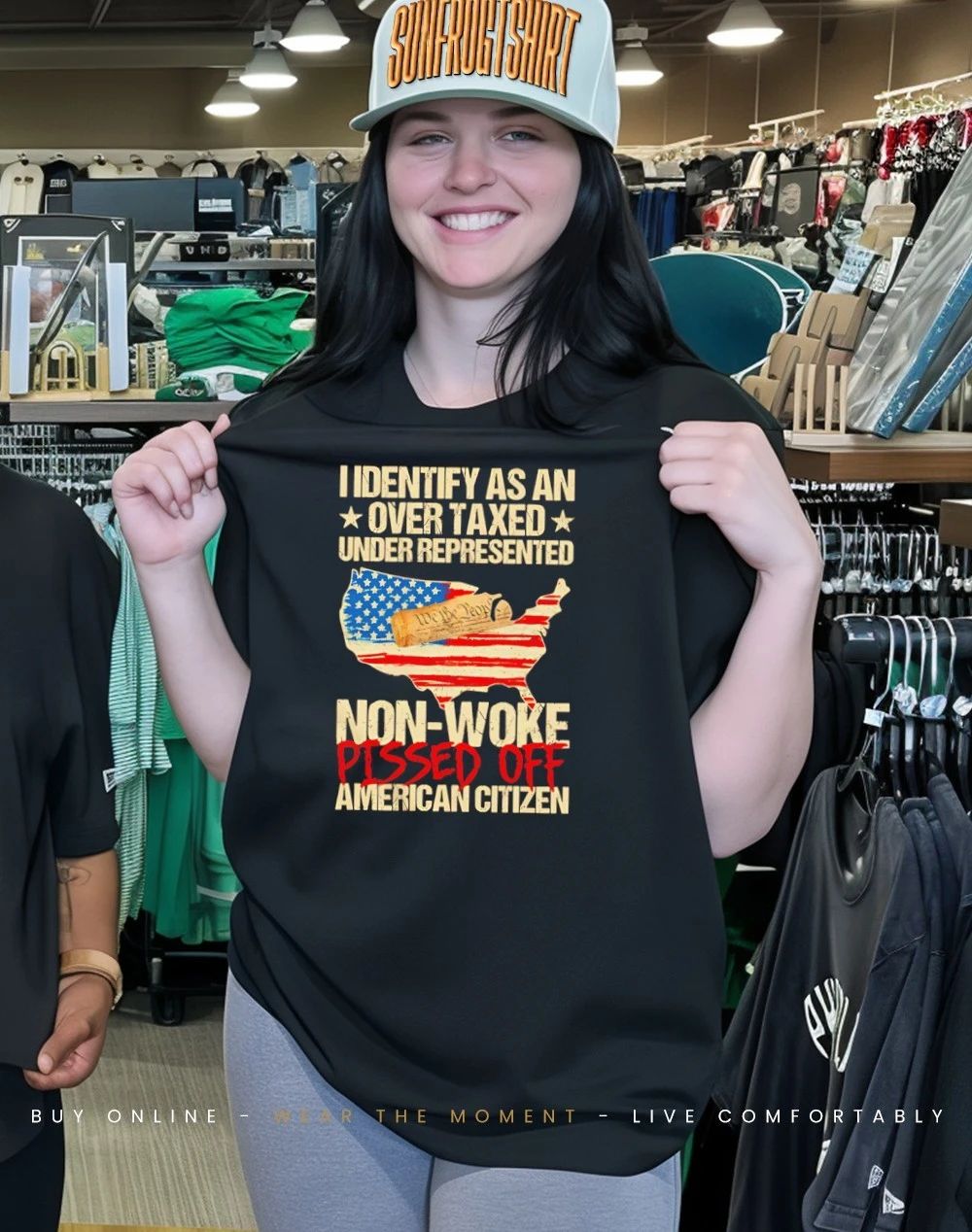 I identify as an over texed under represented Non-Woke Pissed Off American Citizen shirt