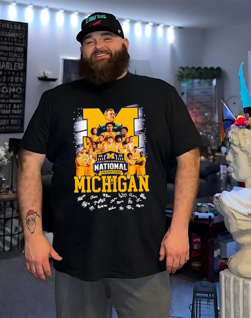 Michigan Wolverines 2026 Men’s Basketball National Champions all team signatures shirt