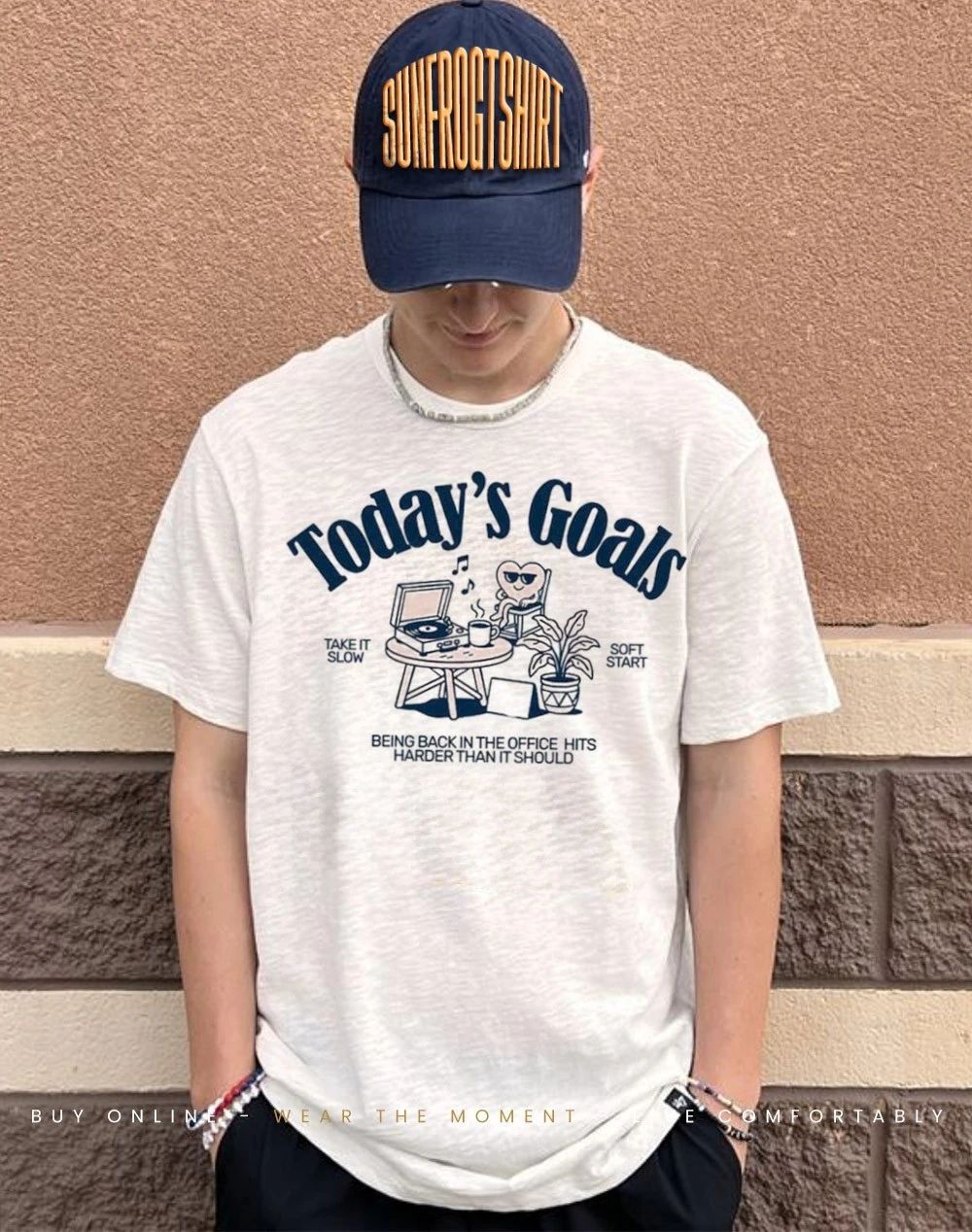 Heart today’s goals soft start being back in the office hits shirt