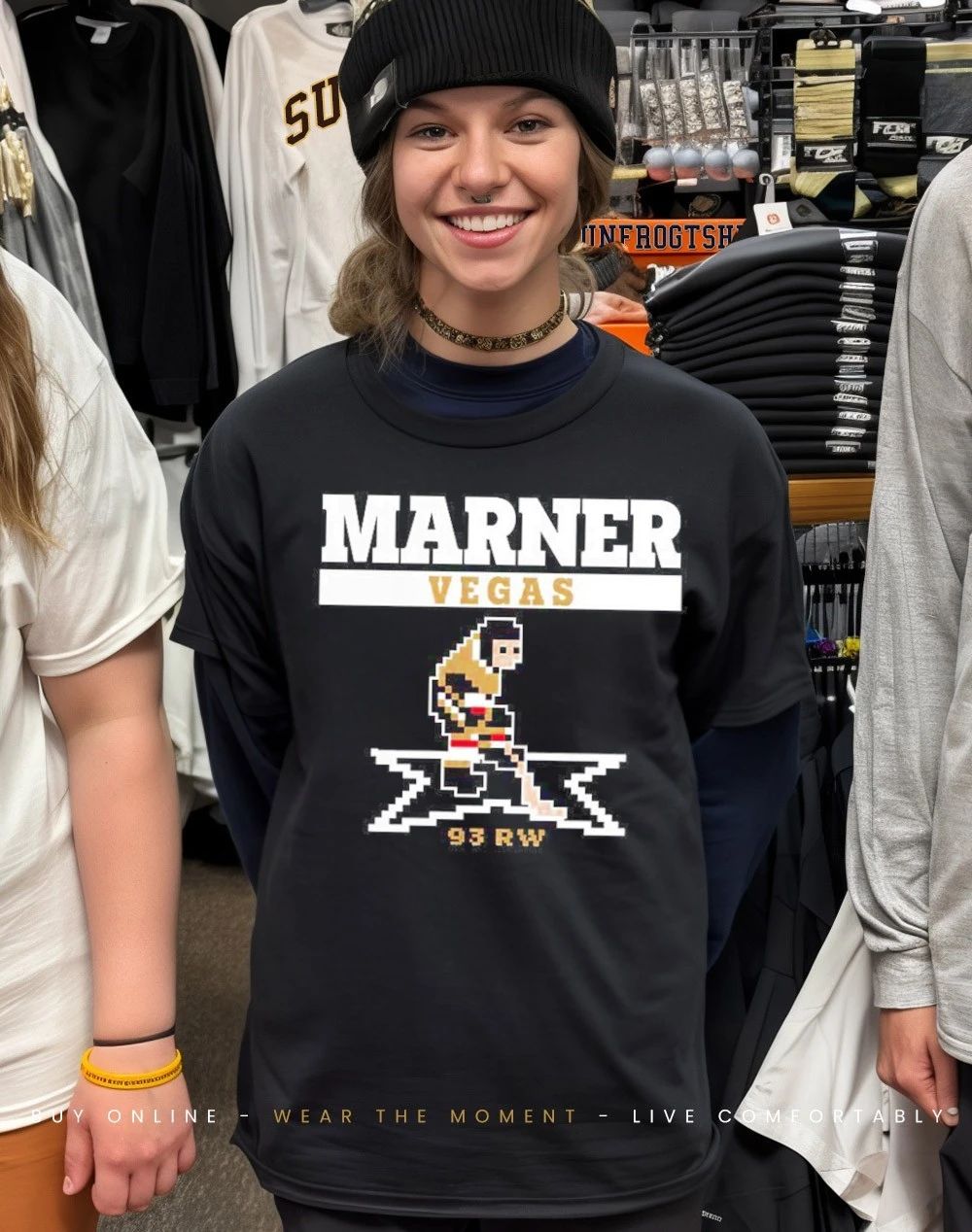 Vegas Golden Knights Mitch Marner retro game front and back shirt