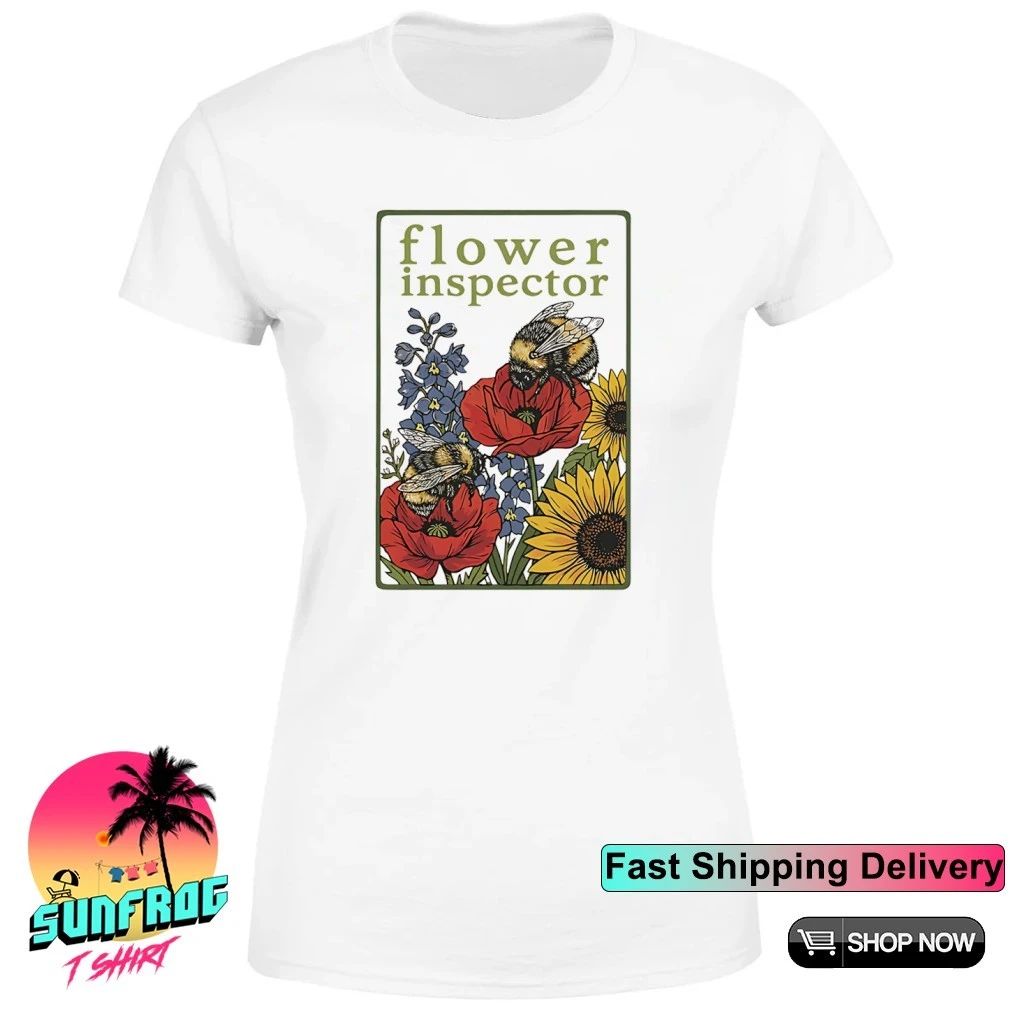 Bee flower inspector graphic shirt