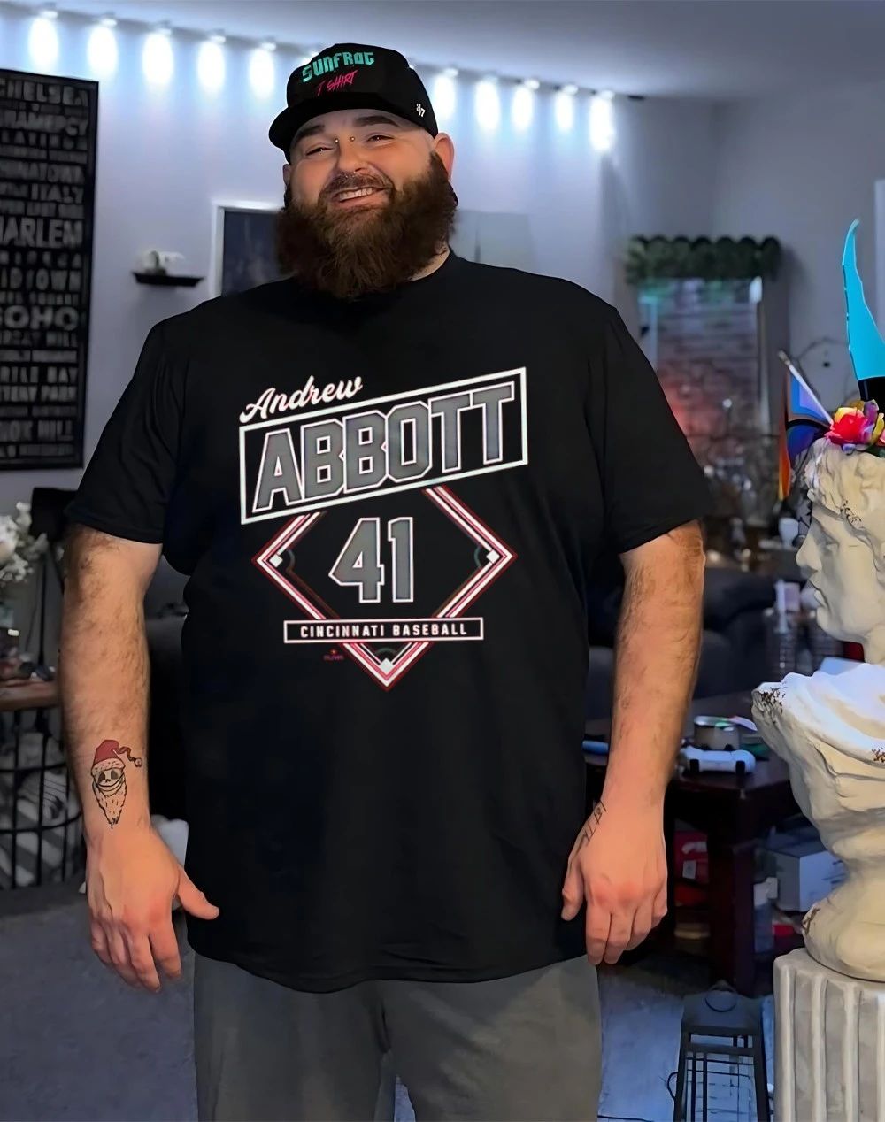 Andrew Abbott Cincinnati Reds no 41 Classic Diamond shirt