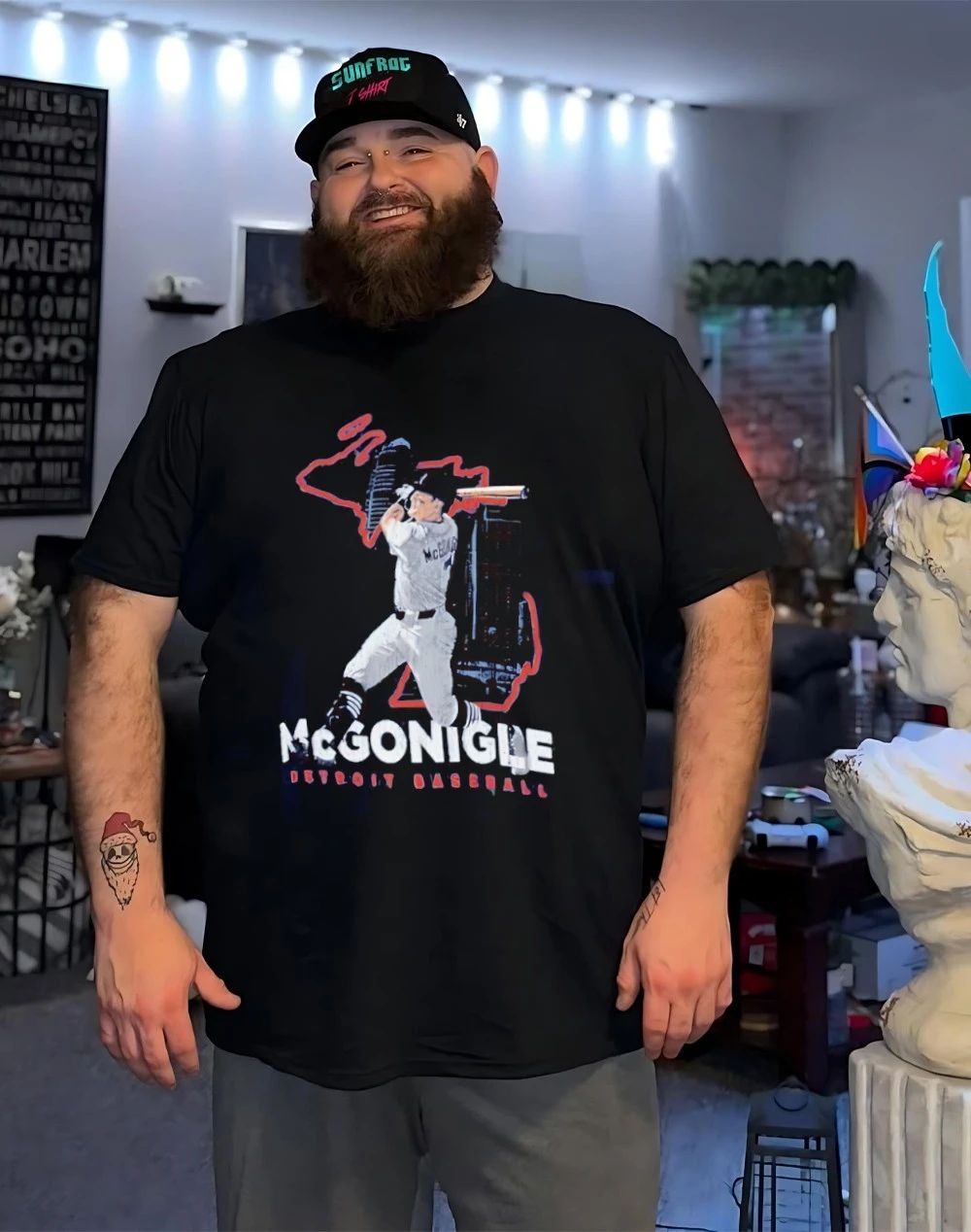 Kevin Mcgonigle Detroit Baseball Mcgonigle Detroit Map shirt