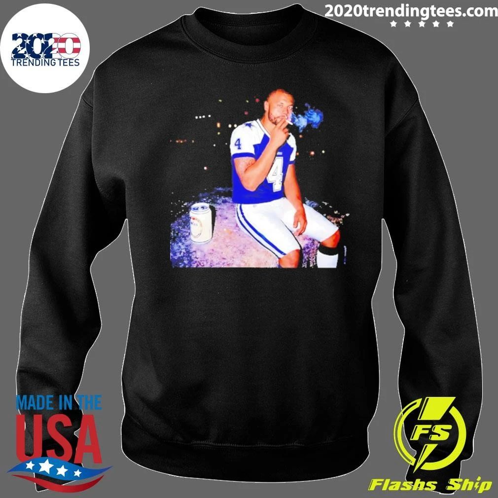 Dak Prescott Dallas Cowboys Football Smoking And Beer Shirt