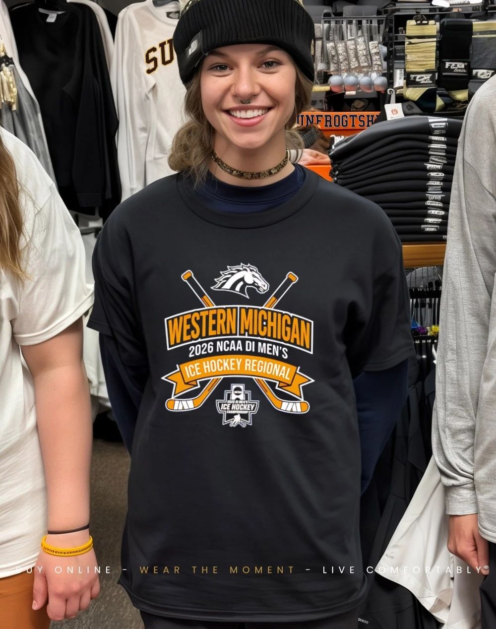 Western Michigan Broncos 2026 NCAA DI Men’s Ice Hockey Regional Championship shirt