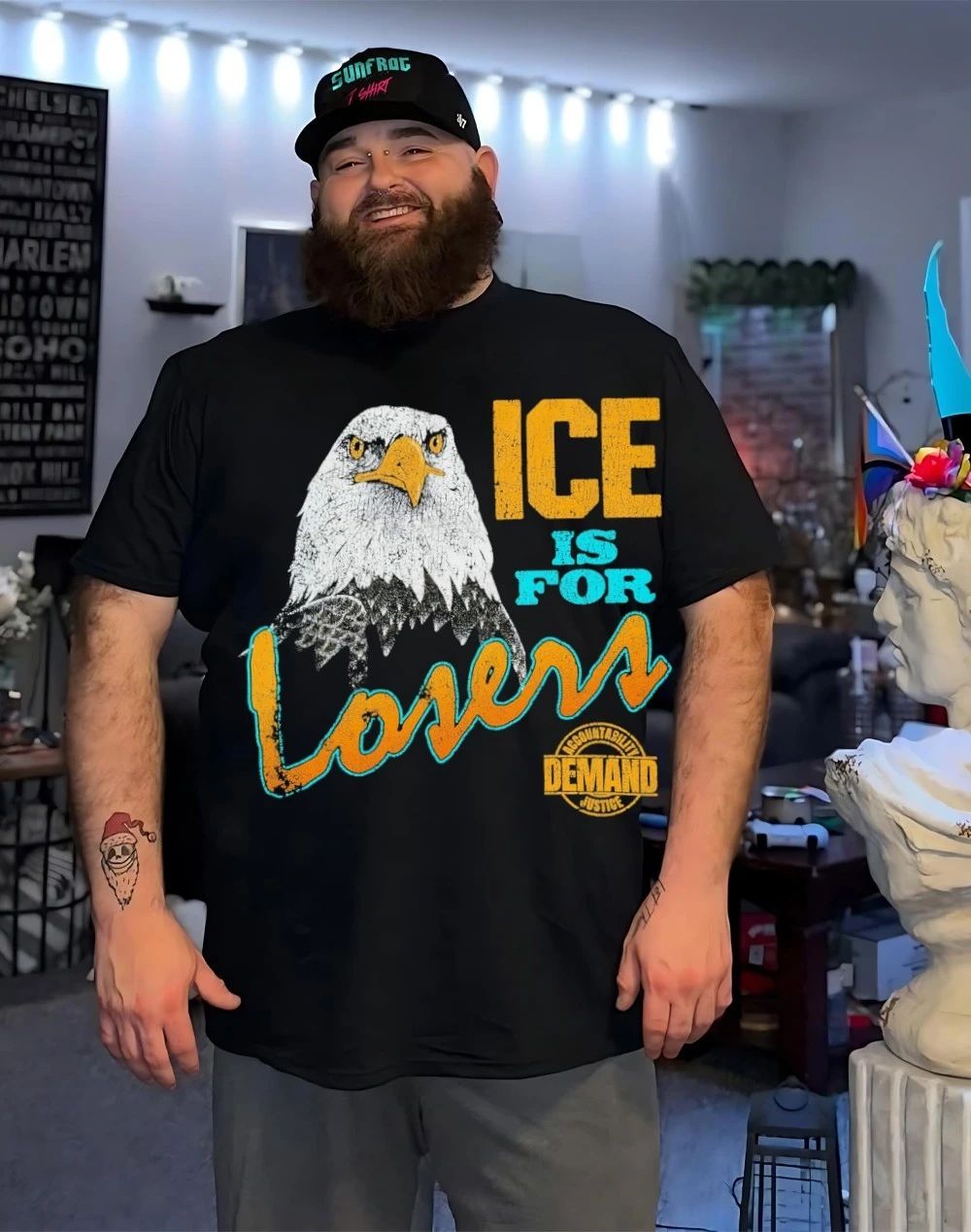 Eagle ICE is for losers demand accountability justice shirt