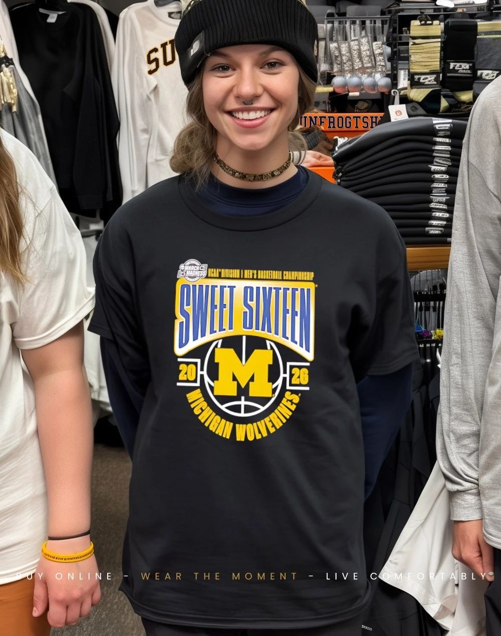 Michigan Wolverines 2026 NCAA Men’s Basketball Tournament March Madness Sweet 16 logo shirt