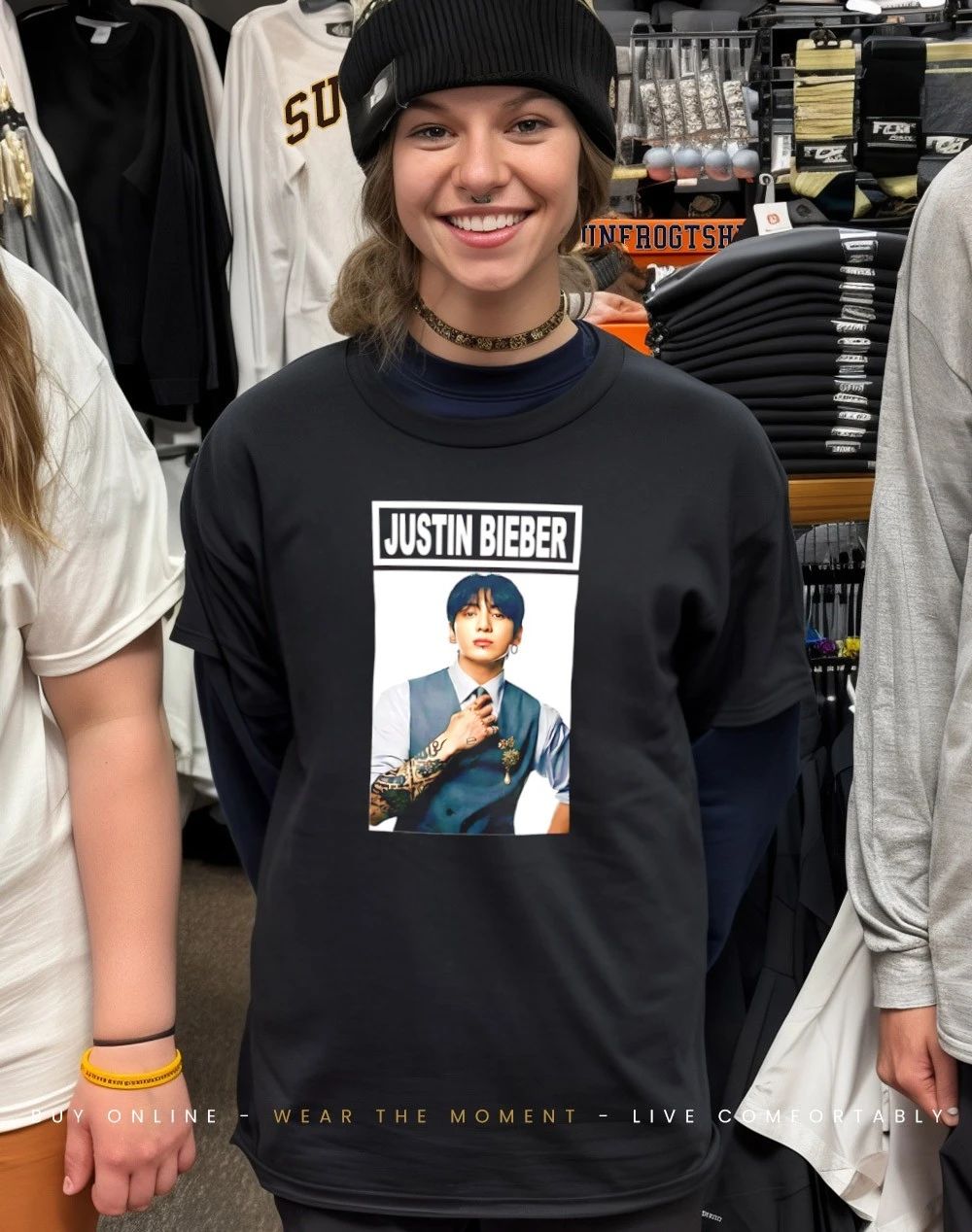Jung Kook Justin BTS shirt
