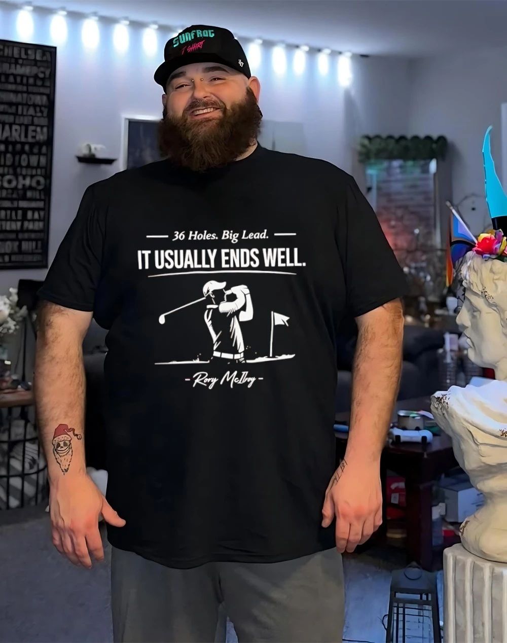 Rory McIlroy 36 holes big lead it usually ends well shirt