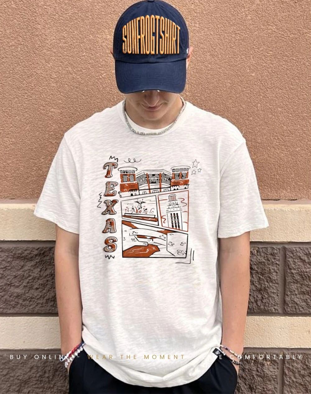 Texas Longhorns Campus Landmarks comic shirt