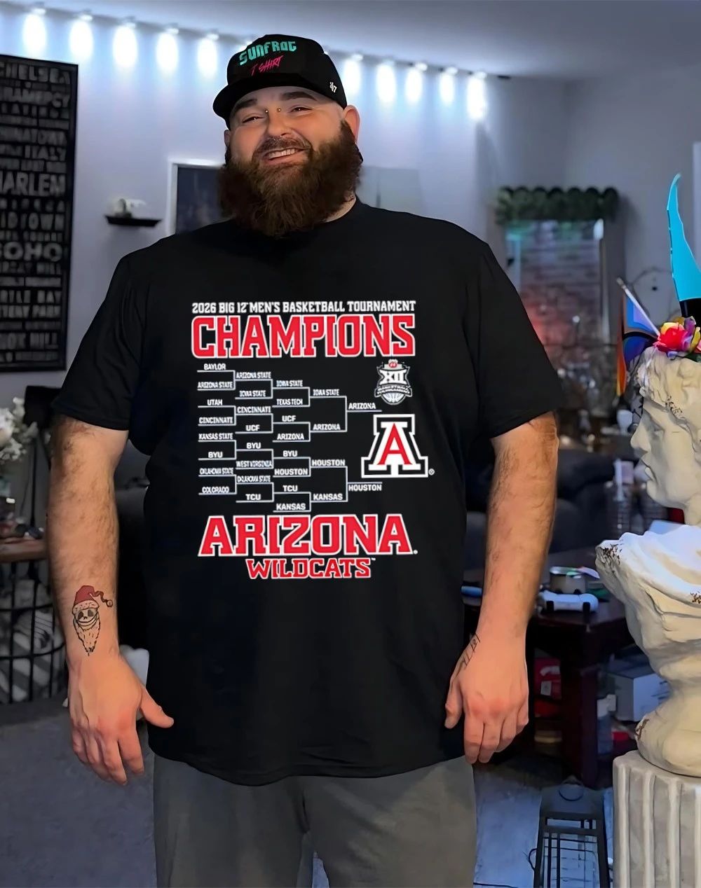 Arizona Wildcats 2026 Big 12 Tournament Champs Bracket shirt