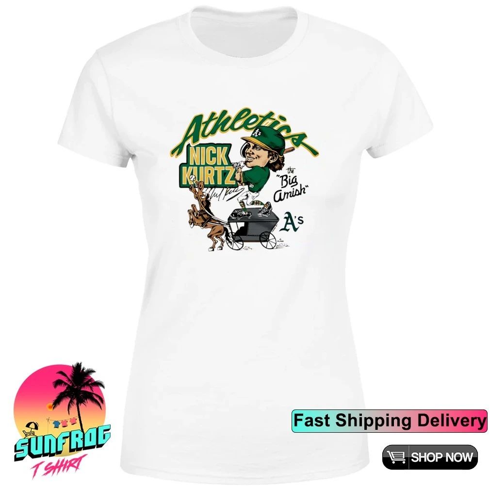 Athletics Nick Kurtz The Big Amish signature caricature shirt