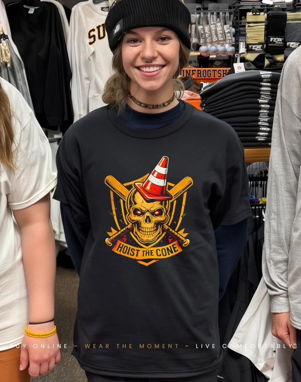 Hoist The Cone Hoist Skull Construction Cone Pittsburgh Pirates shirt