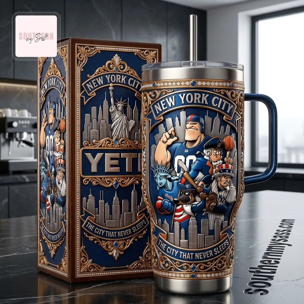 New York City Premium 40oz Insulated Tumbler With Handle