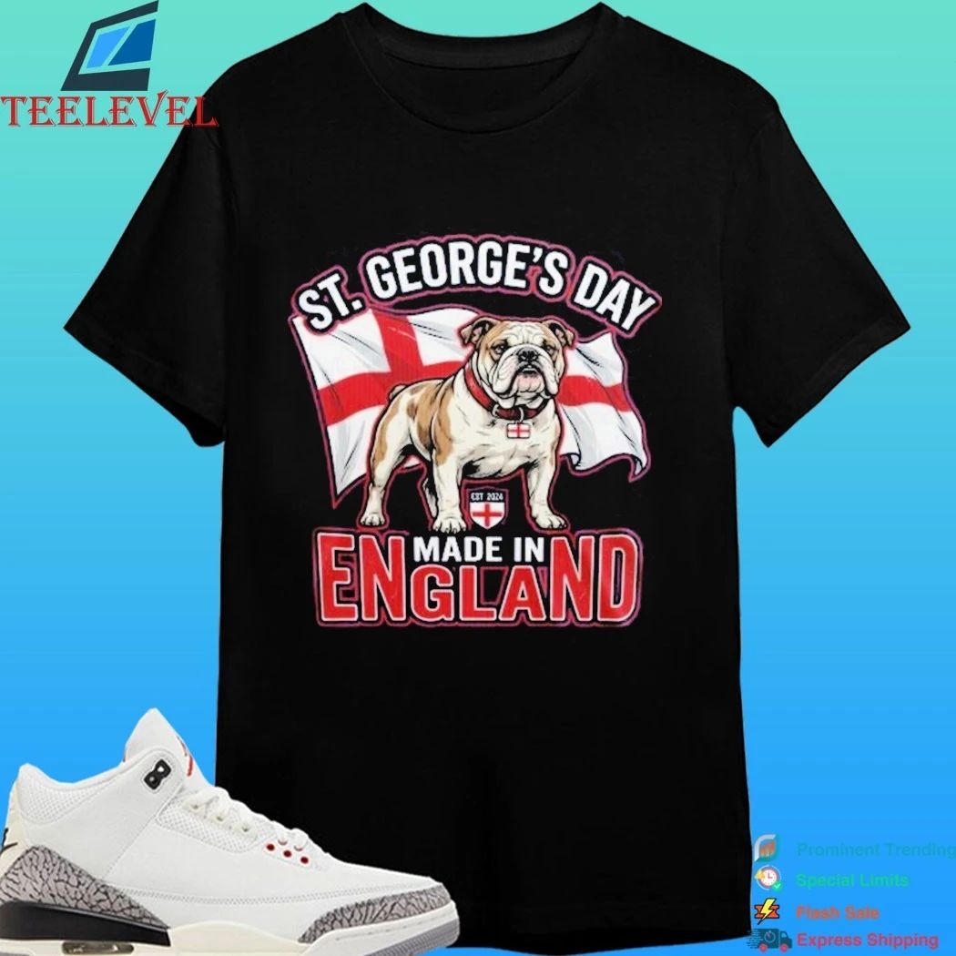 St George’s Day Bulldog For Men Made In England Shirt