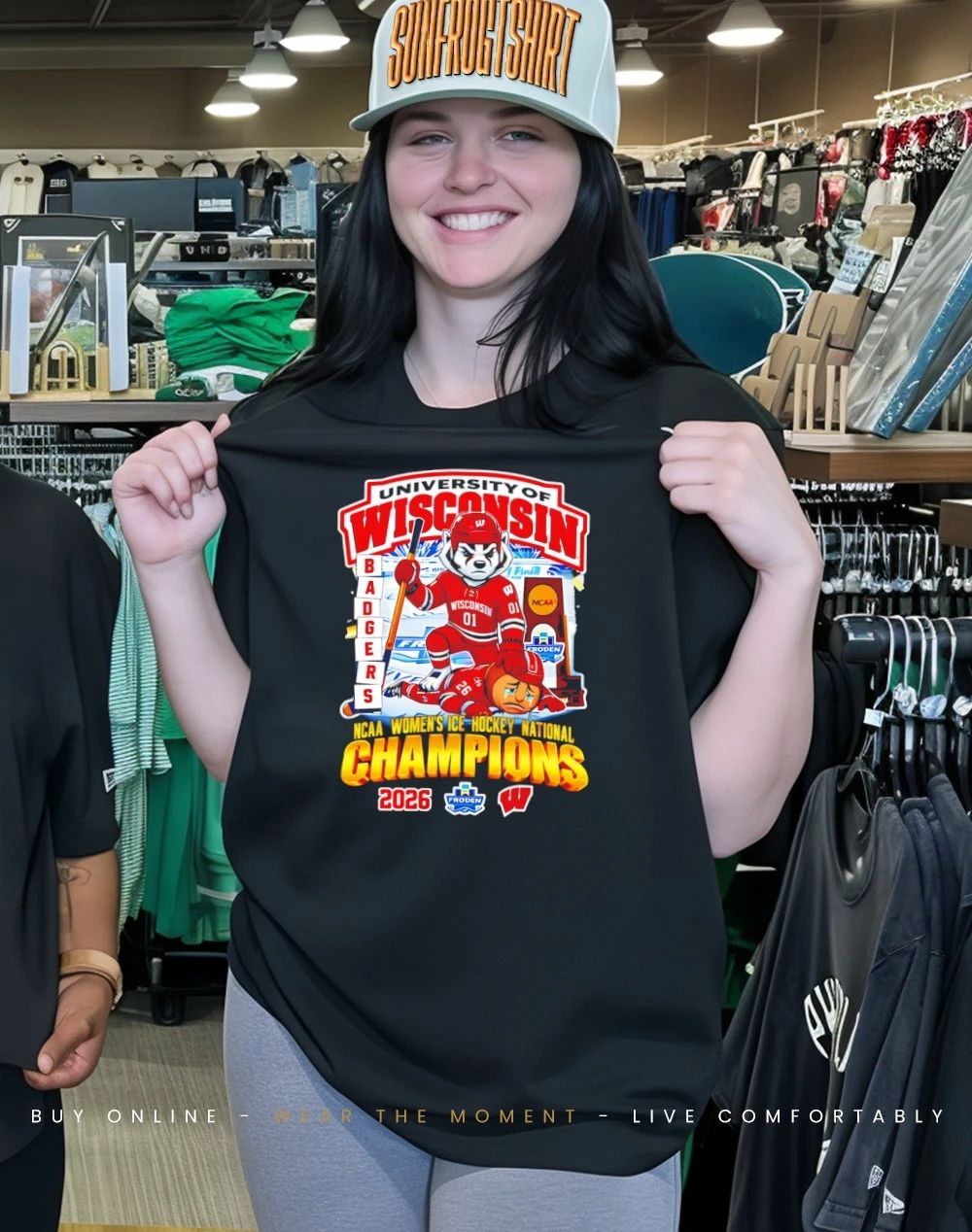 University Of Wisconsin Badgers NCAA Women’s Ice Hockey National Champions 2026 shirt