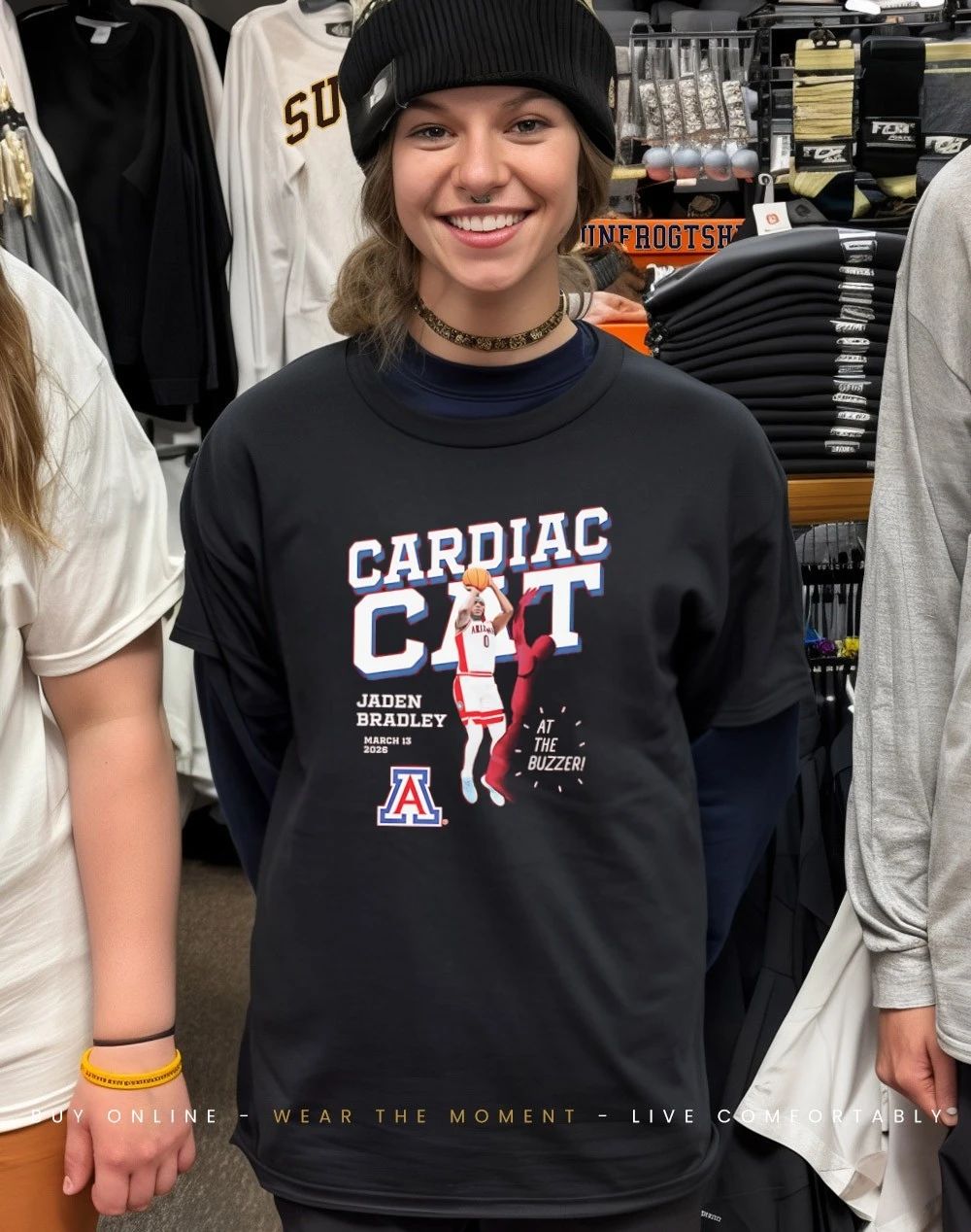Jaden Bradley Arizona Wildcats Cardiac Cat shirt