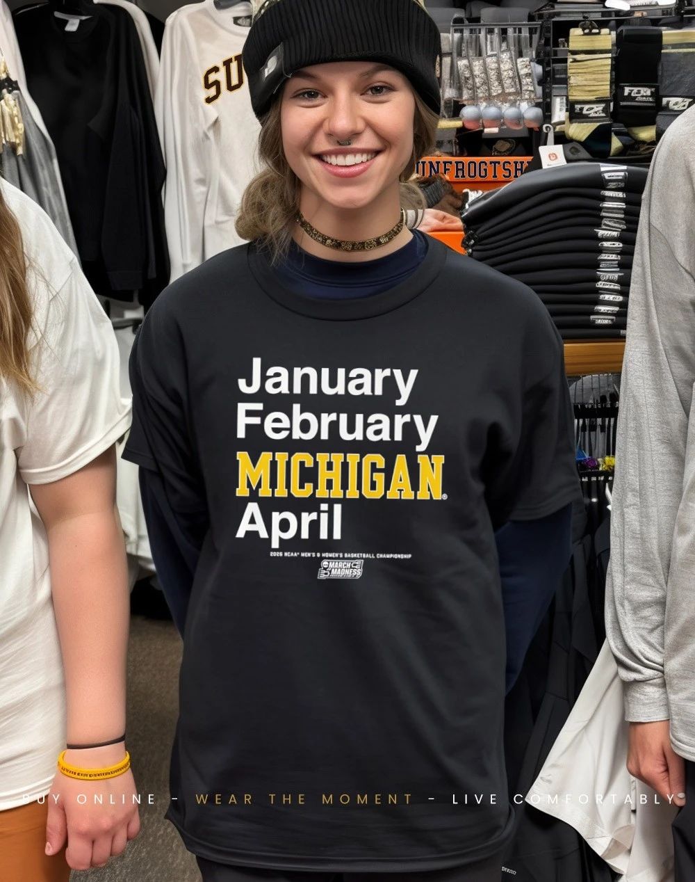 Michigan Wolverines MBB & WBB 2026 March Madness Month January February Michigan April shirt