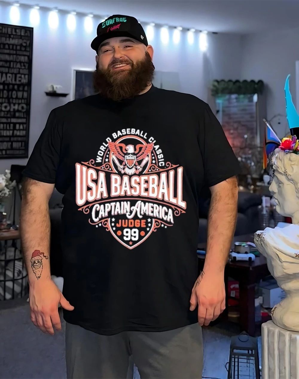 Aaron Judge World Baseball Classic USA Baseball Captain America Judge 99 shirt