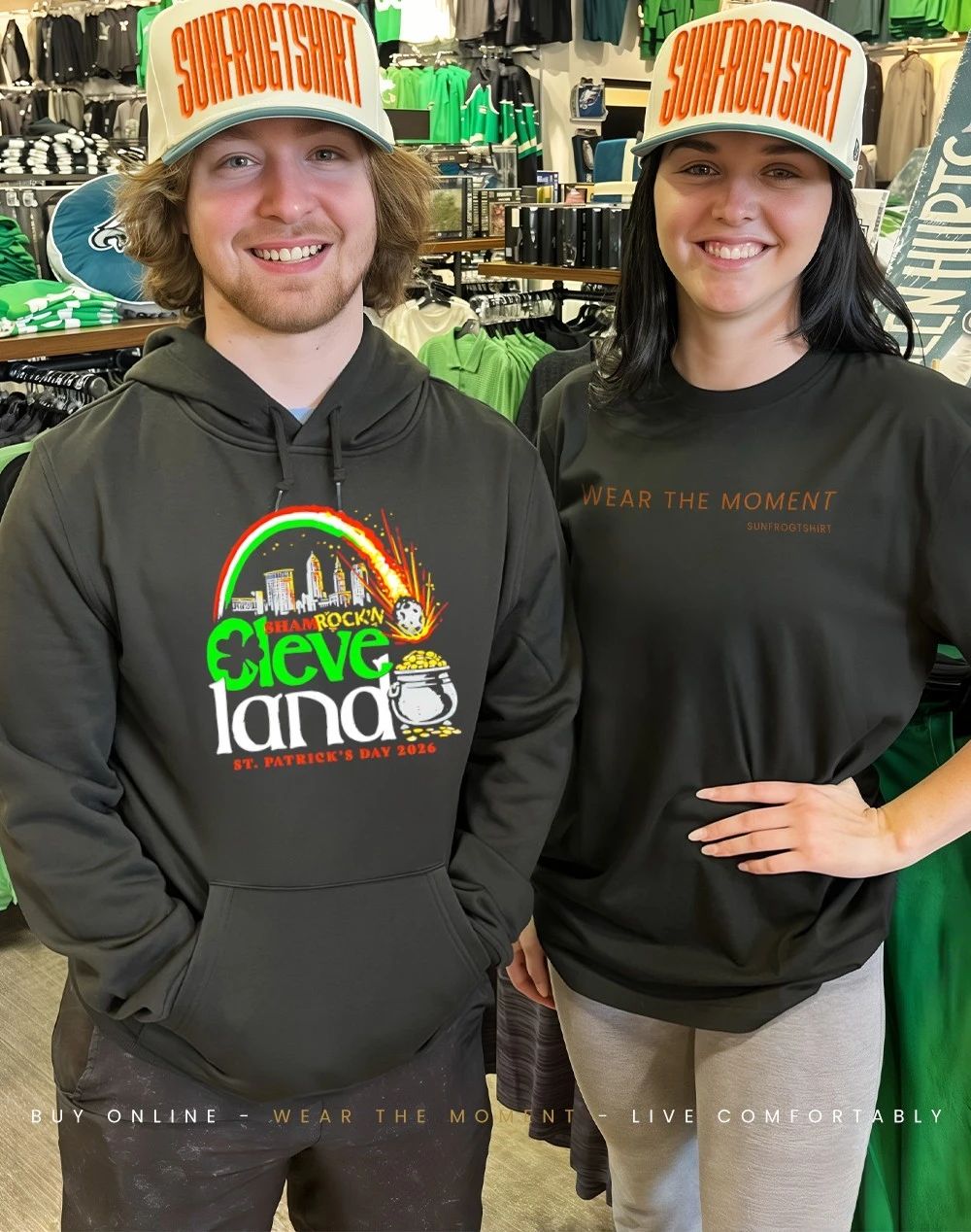 Cleveland Meteor St Patrick’s Day 2026 city skyline shirt