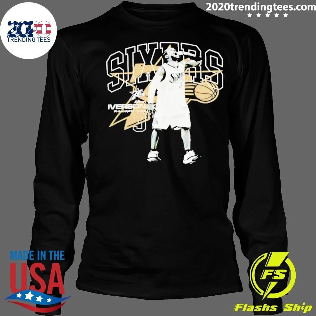 Allen Iverson Philadelphia 76ers Number 3 Scream Hardwood Shirt