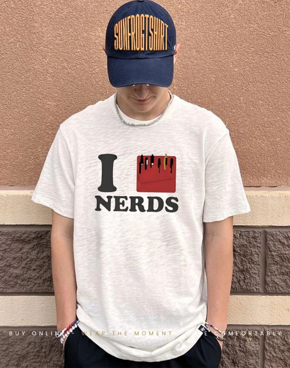 I Love Nerds Pocket Protector Geeky Humor shirt