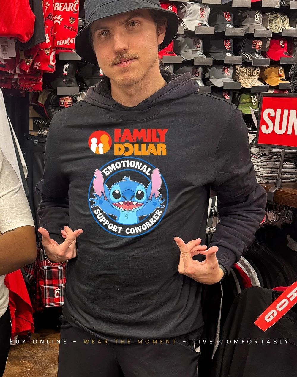 Family Dollar emotional support coworker Bluey shirt