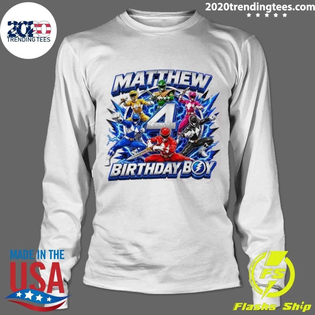 Personalized Mighty Morphin Matthew Birthday Boy Shirt