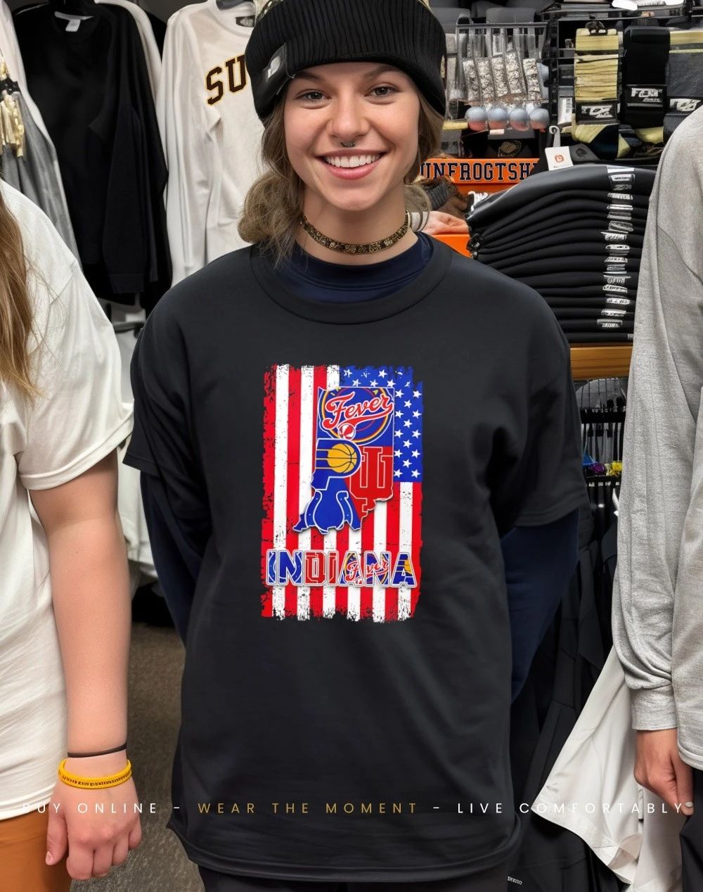 Indiana teams on the American flag shirt