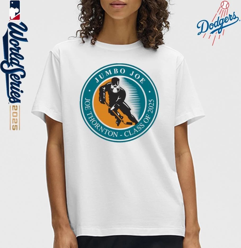 San Jose Sharks Jumbo Hall of Fame Class of 2025 Official Logo T-Shirt