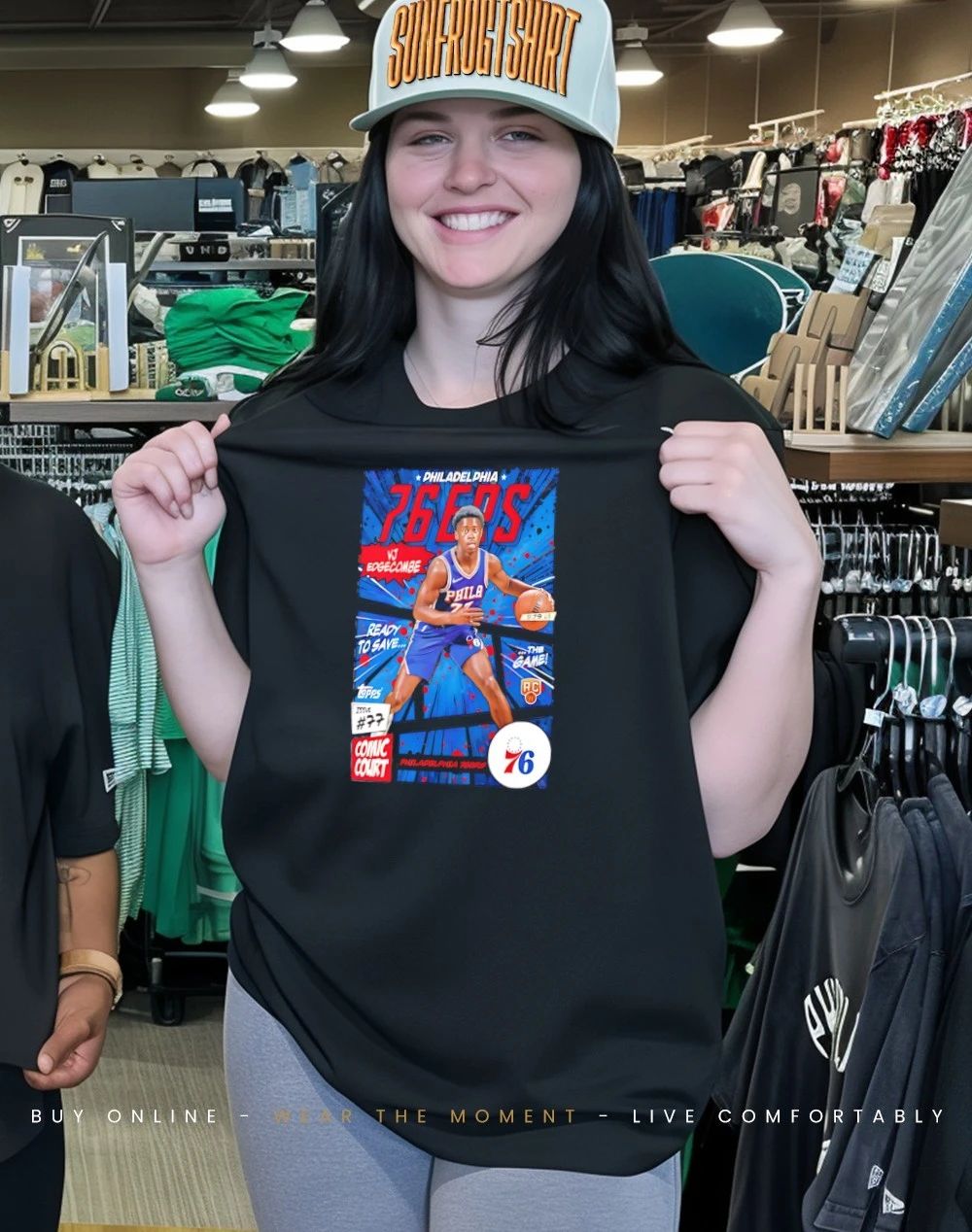 VJ Edgecombe Philadelphia 76ers Comic Court shirt