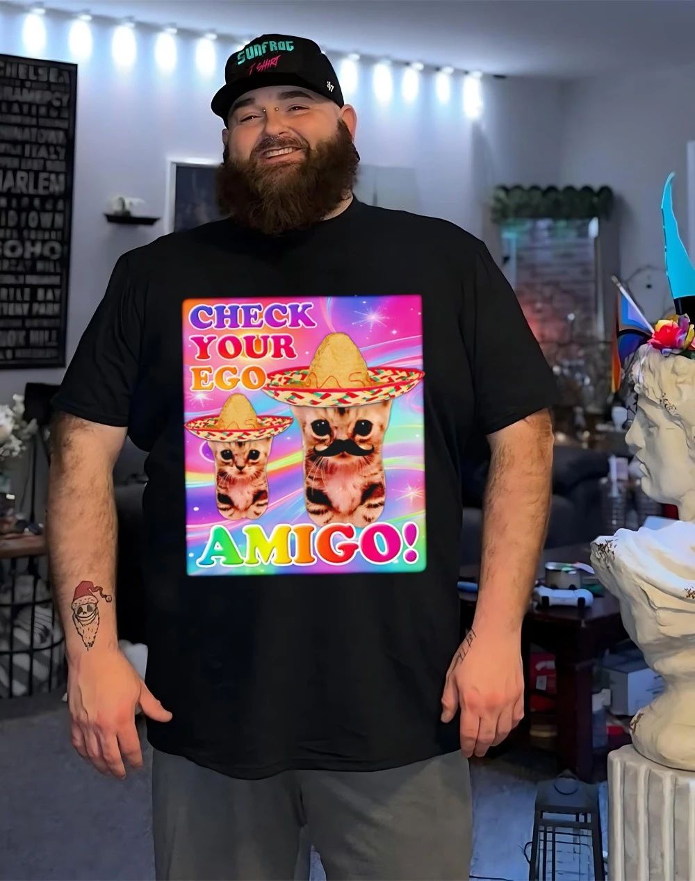 Check your Ego Amigo Cat Mexico shirt
