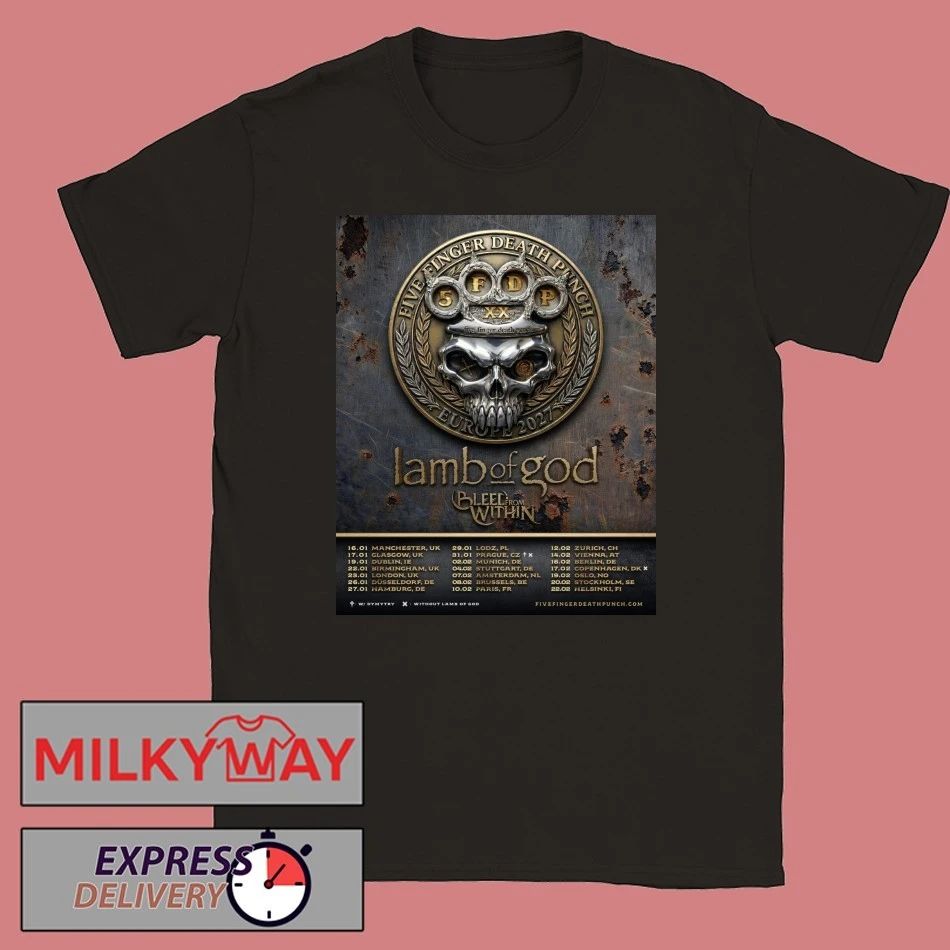 Five Finger Death Punch 20th Anniversary World Tour 2027 Schedule Tour Dates shirt