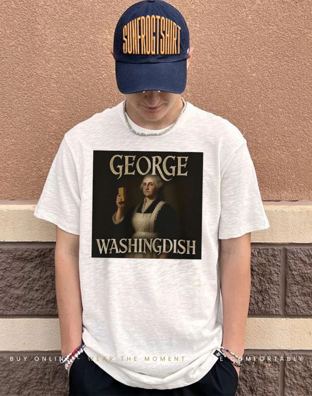George Washindish George Washington parody shirt