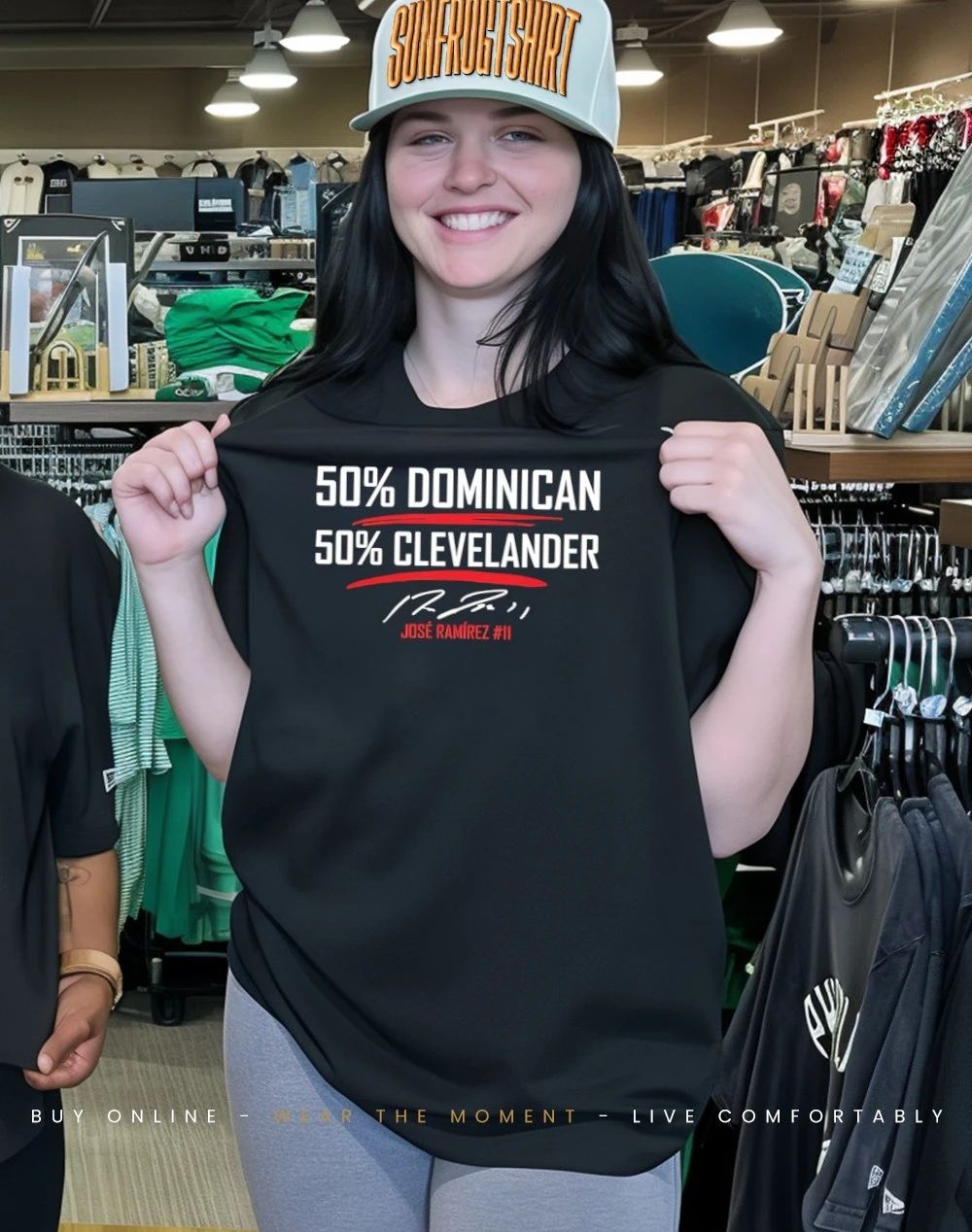 Jose Ramirez Dominican 50-50 Clevelander signature shirt