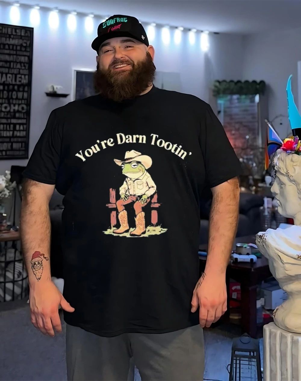 Sarcastic Western Humor Frog you’re darn tootin shirt