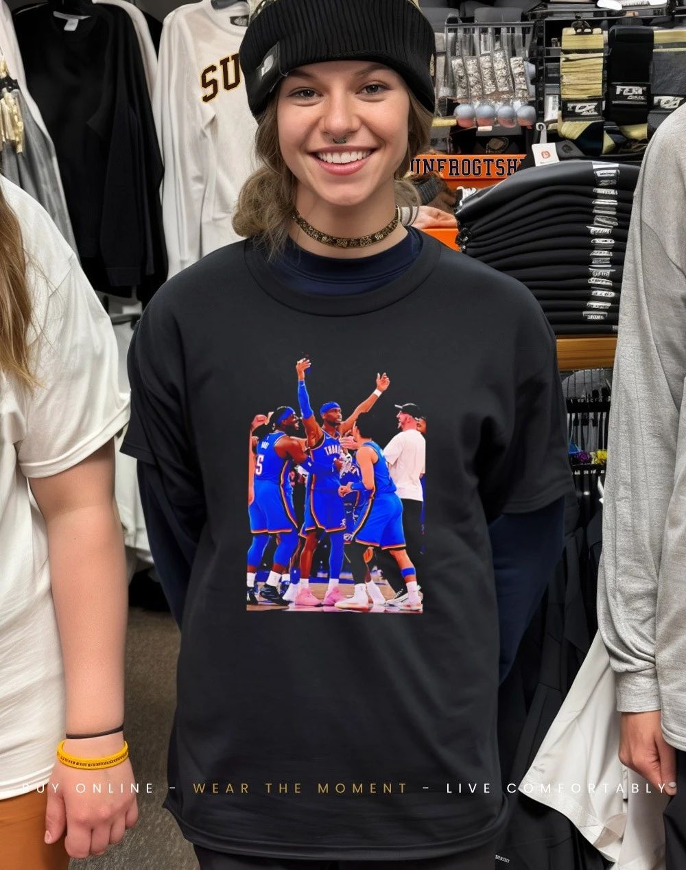Shai Gilgeous-Alexander OKC Thunder 2026 celebration graphic shirt