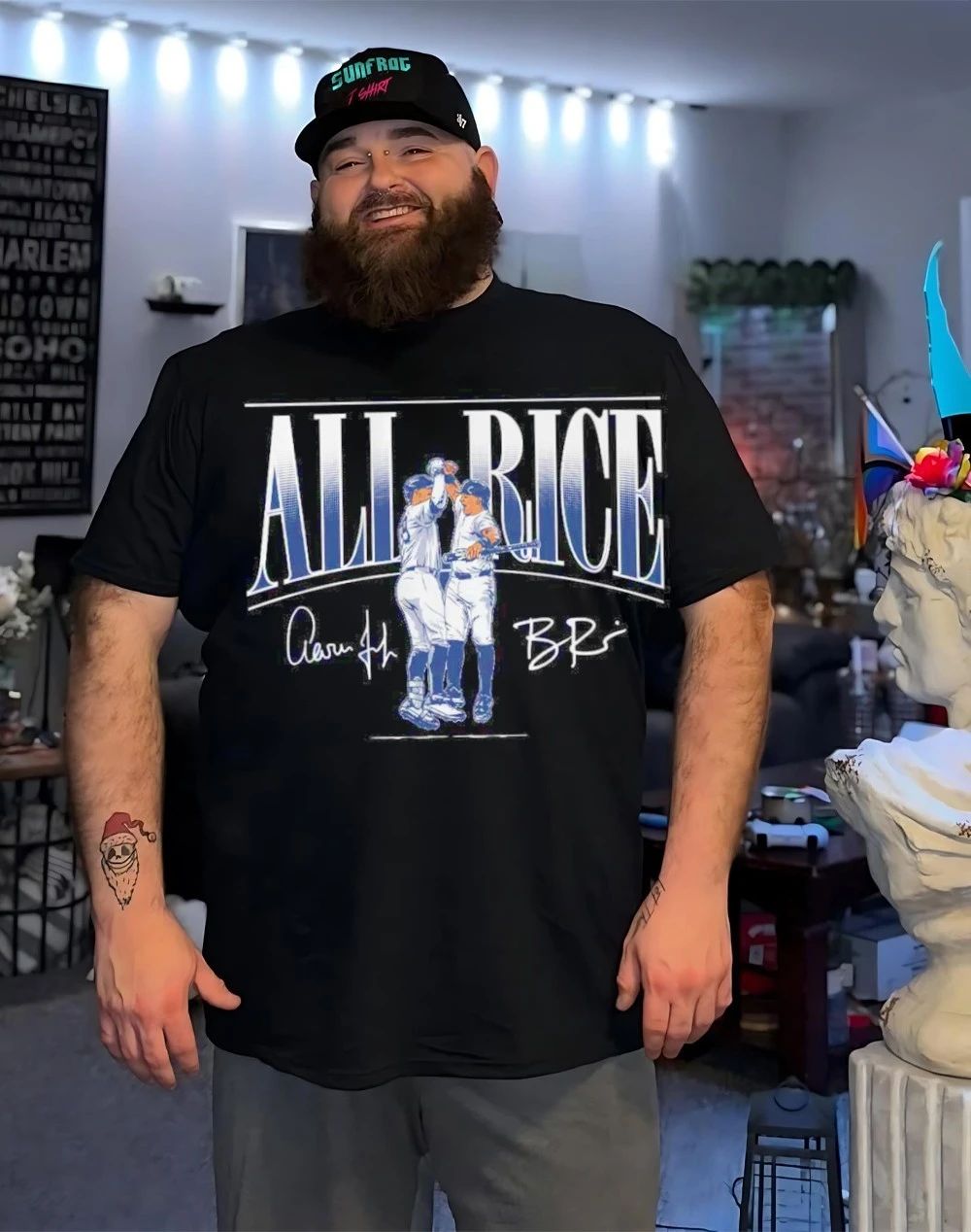 Aaron Judge and Ben Rice all Rice New York Yankees shirt