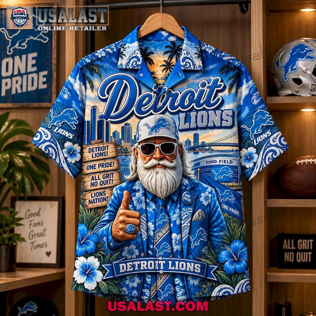 Detroit Lions One Pride All Grit Premium Hawaiian Shirt