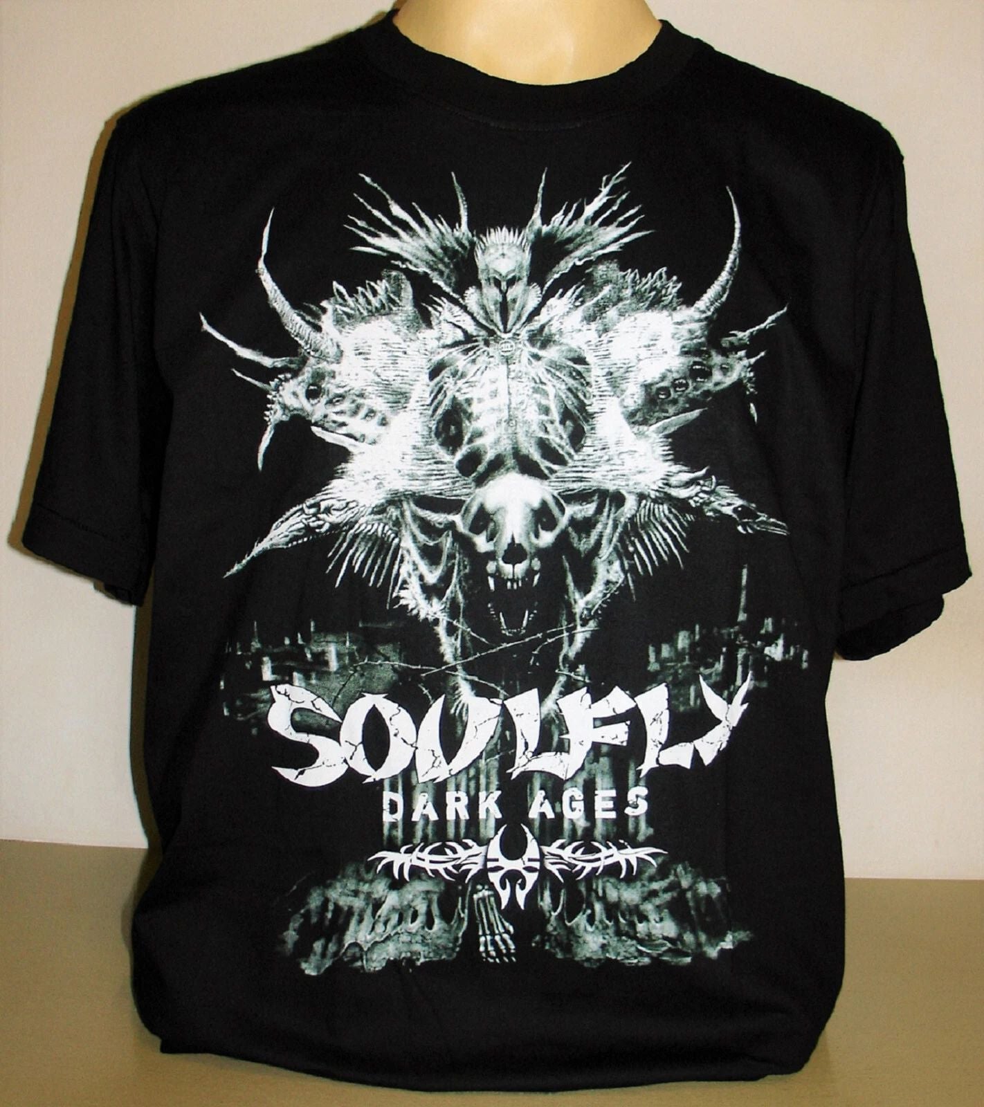 Soulfly Dark Ages Size Xl 2xl 3xl Heavy Metal Band Sepultura Tee (1)
