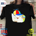 Cat Wearing Propeller Hat And Holding Lollipop Shirt