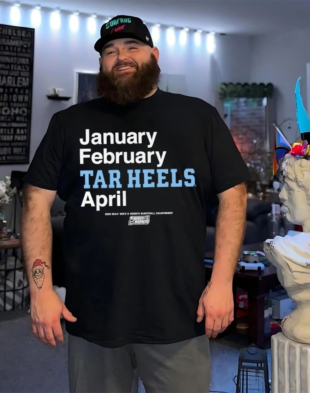 UNC Tar Heels MBB & WBB 2026 March Madness Month January February Tar Heels April shirt