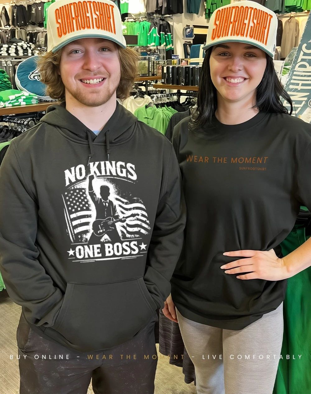 No kings one boss American flag shirt