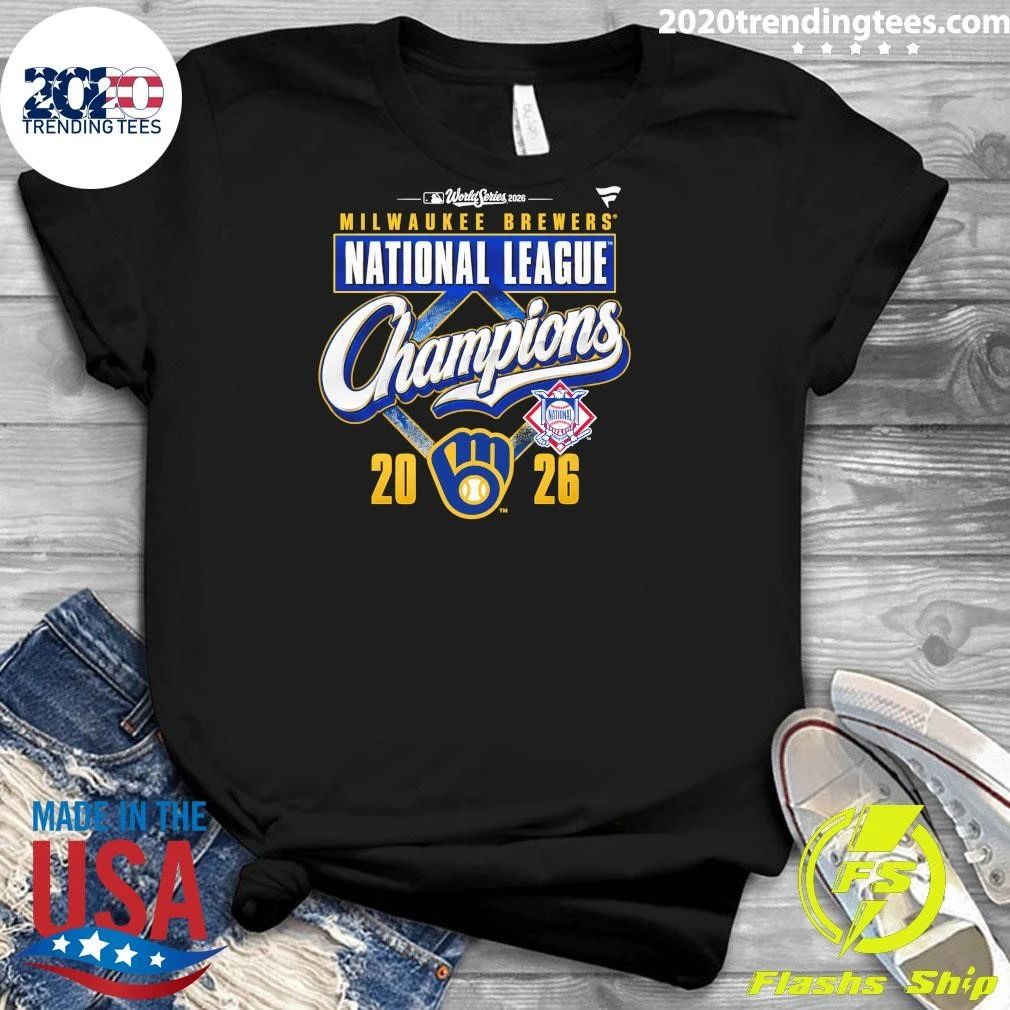 Milwaukee Brewers Fanatics 2026 National League Champions Locker Room Shirt
