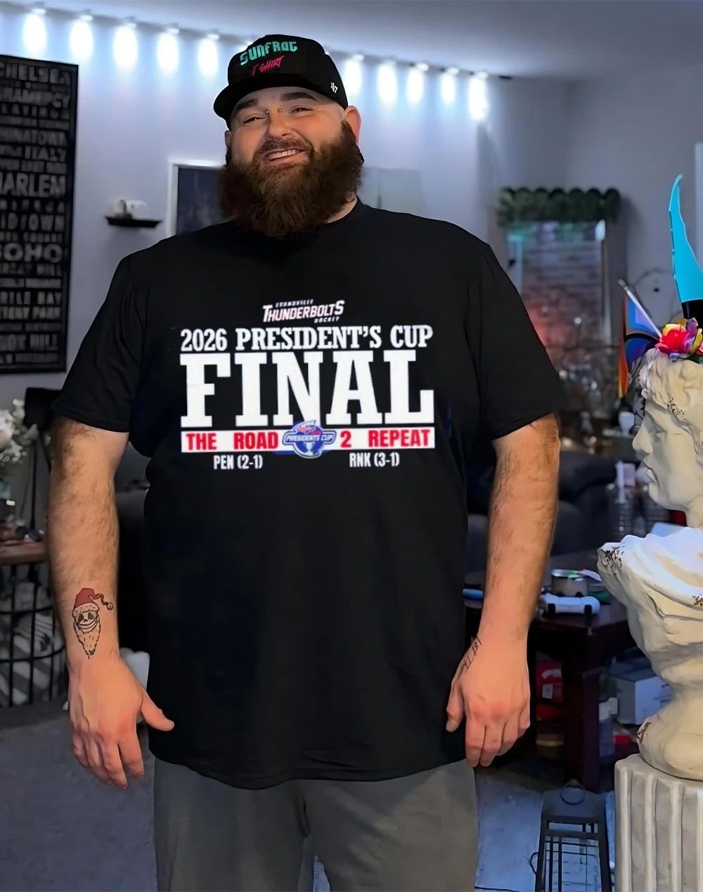 Evansville Thunderbolts 2026 President’s Cup Final The Road 2 Repeat shirt