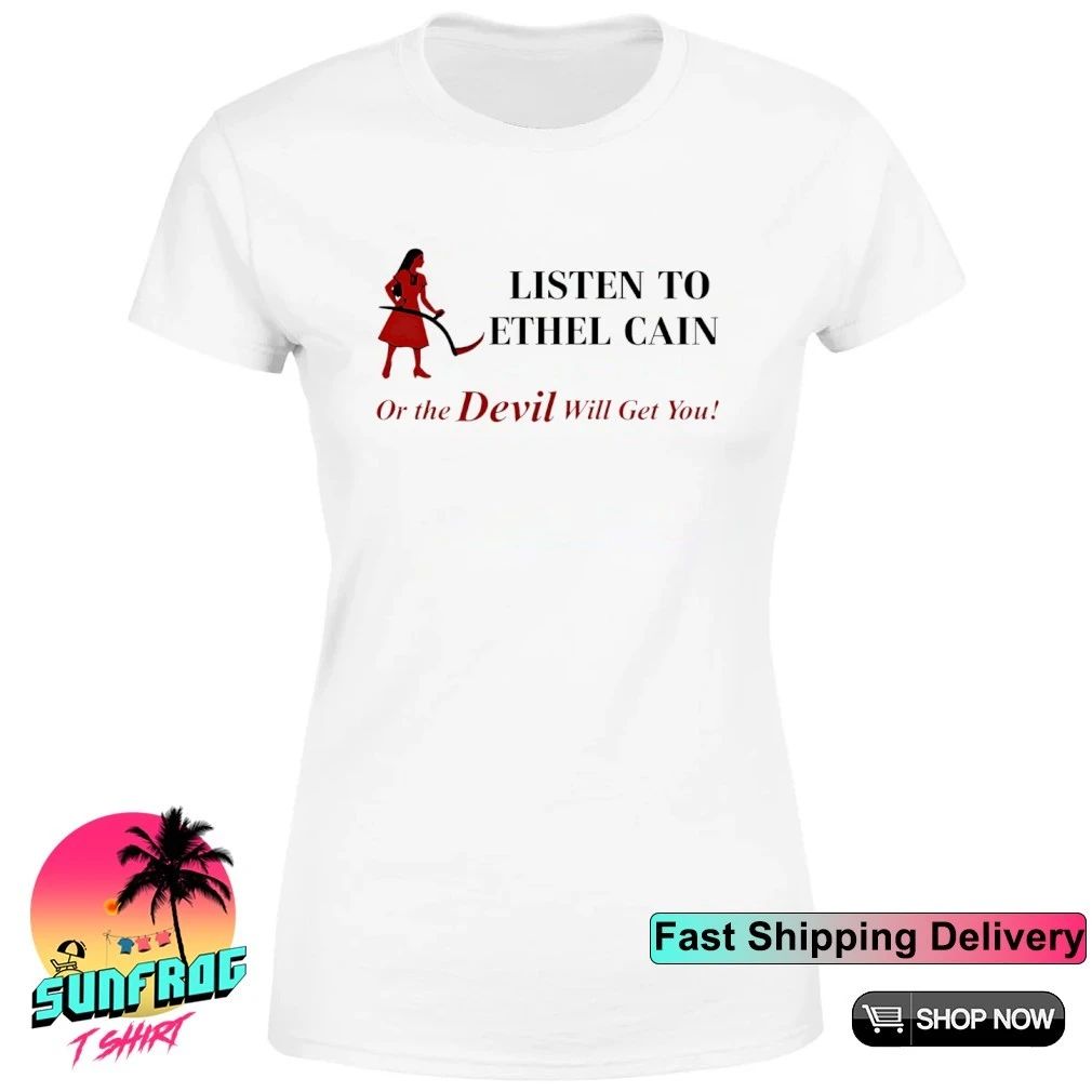 Listen to Ethel Cain or the Devil will get you cartoon shirt